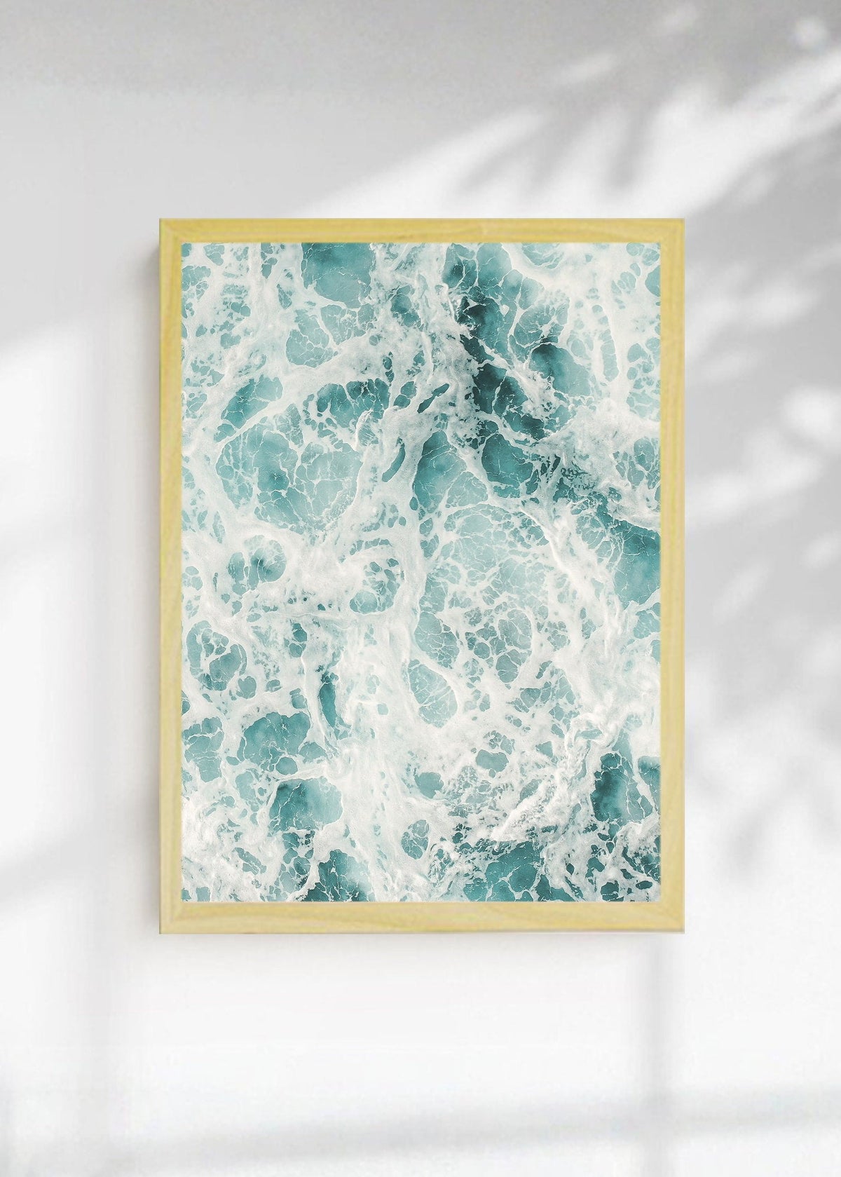 Cuadro Decorativo Playa, Espuma Textura Turquesa