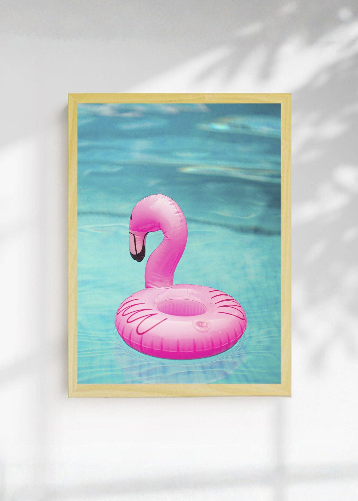 Cuadro Decorativo Playa, Flotador Flamenco Rosa