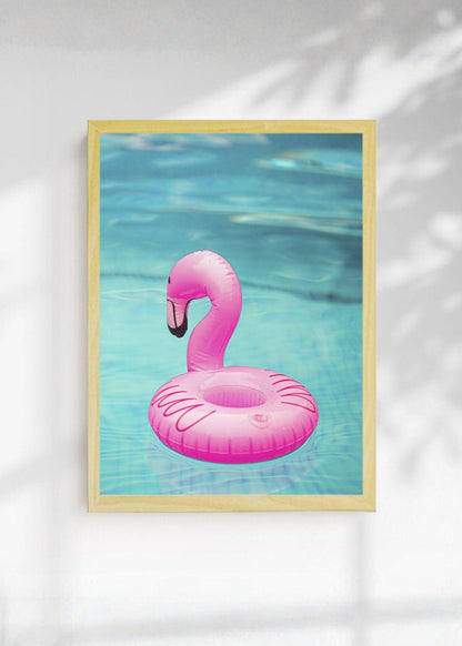 Cuadro Decorativo Playa, Flotador Flamenco Rosa