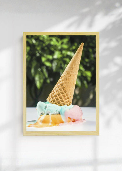 Cuadro Decorativo Playa, Helado Derretido Verde