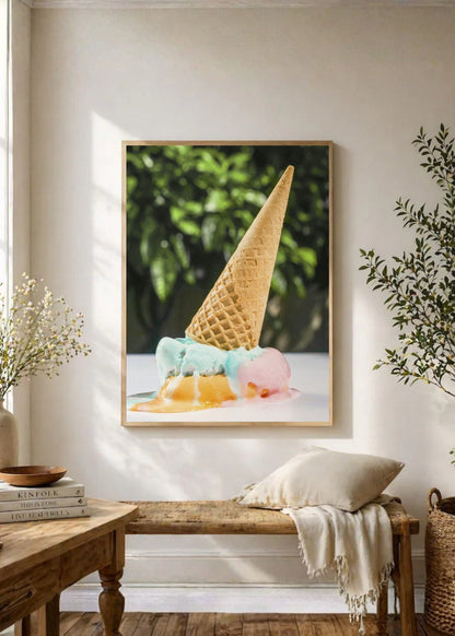 Cuadro Decorativo Playa, Helado Derretido Verde