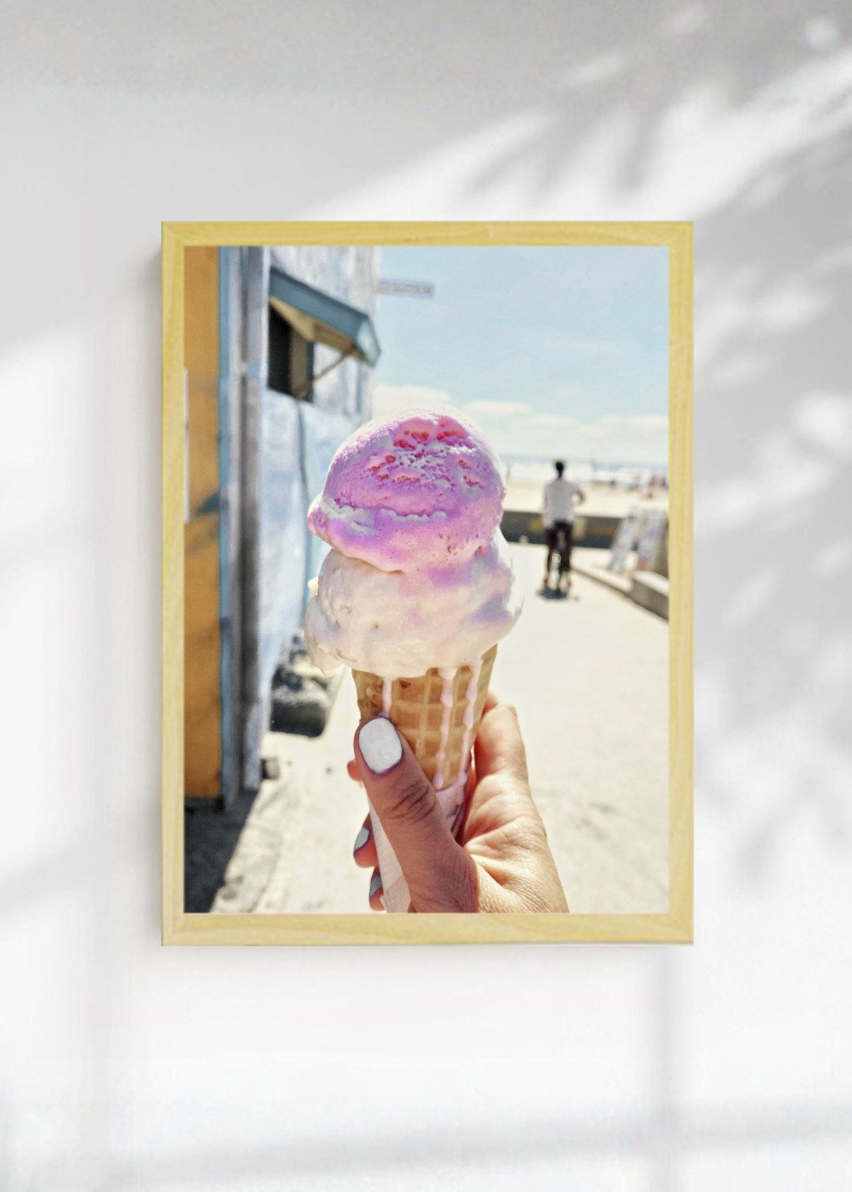 Cuadro Decorativo Playa, Helado Mano Pastel