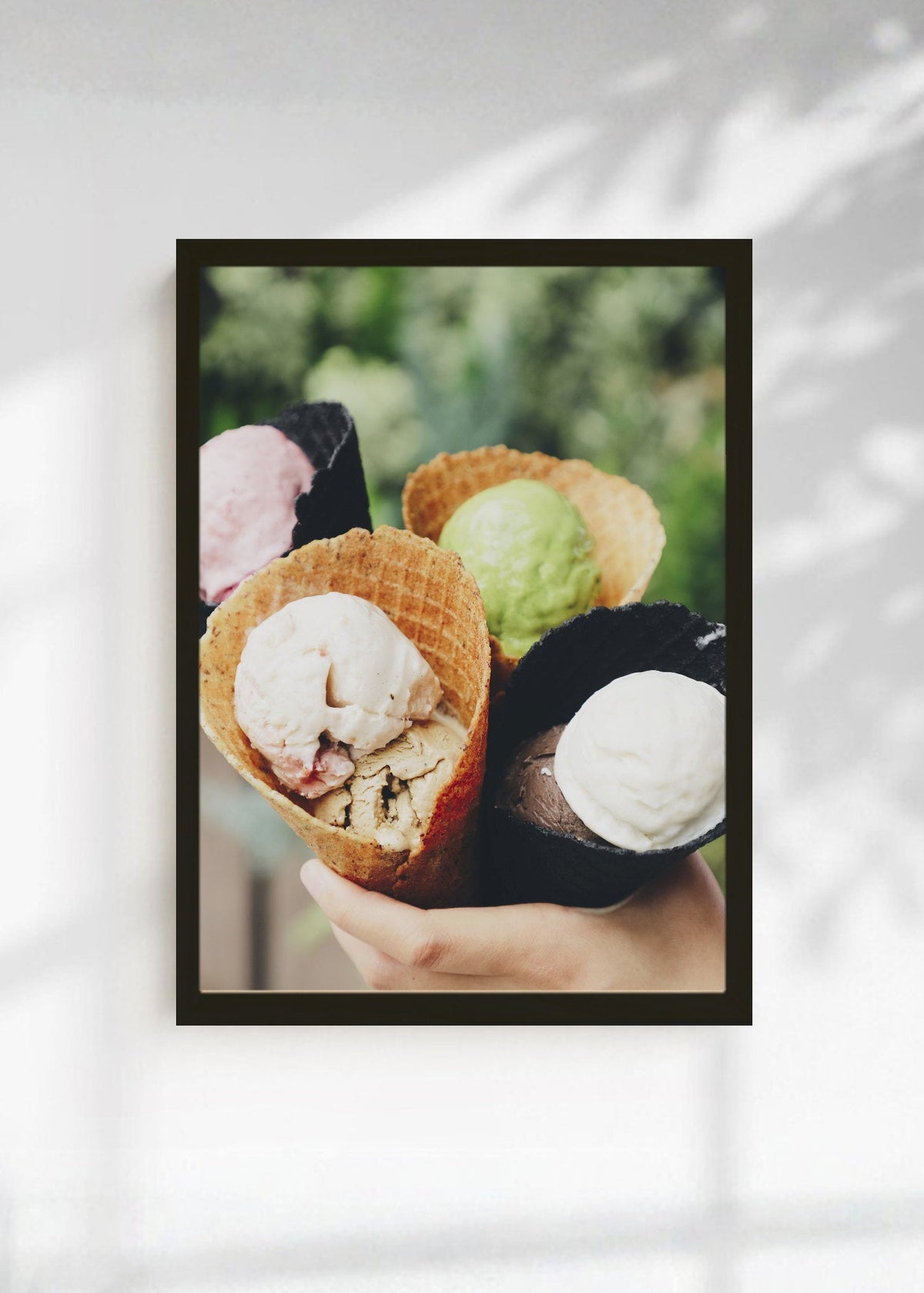 Cuadro Decorativo Playa, Helados Cucuruchos Pastel