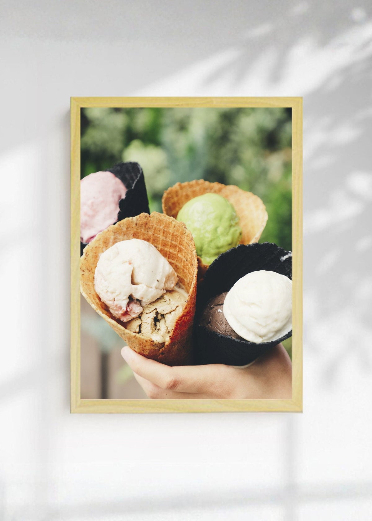 Cuadro Decorativo Playa, Helados Cucuruchos Pastel