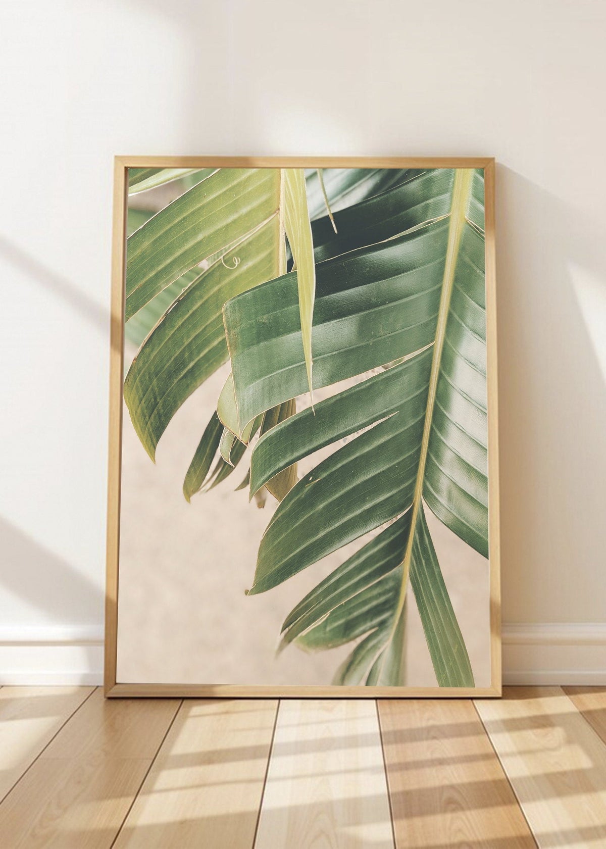 Cuadro Decorativo Playa, Hoja Palmera Detalle