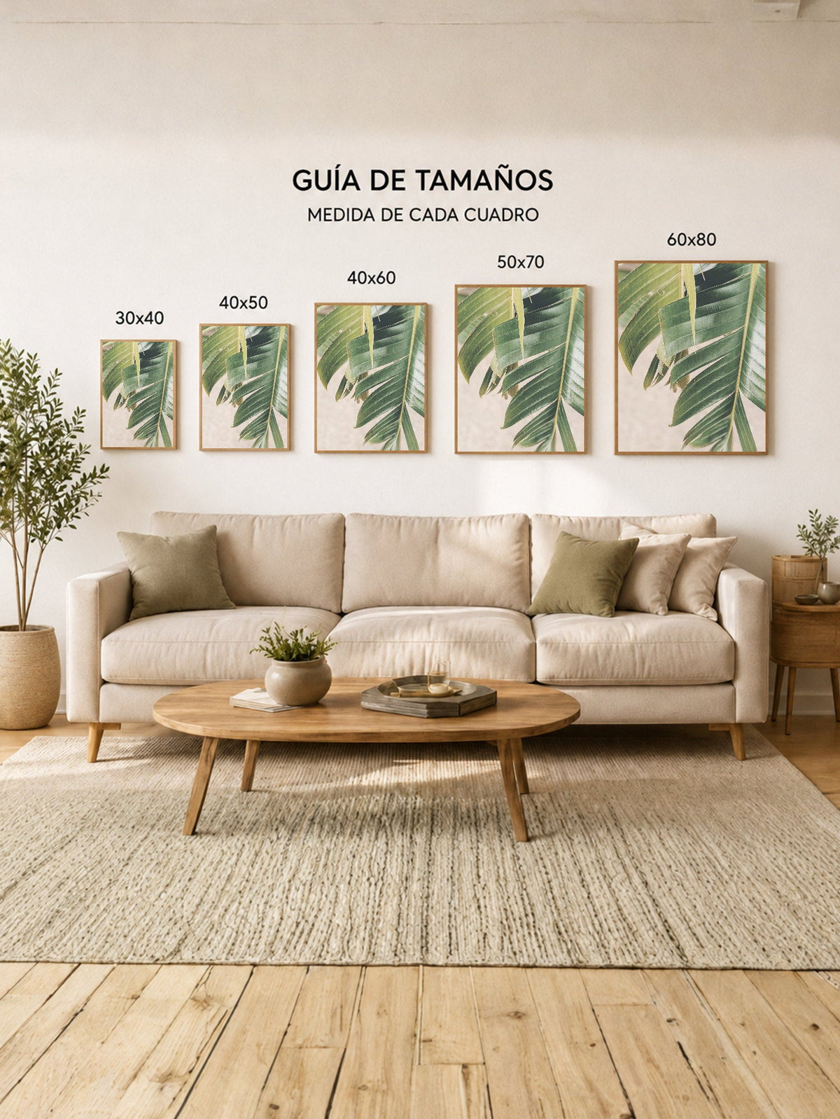 Cuadro Decorativo Playa, Hoja Palmera Detalle