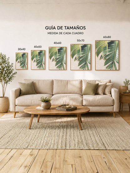 Cuadro Decorativo Playa, Hoja Palmera Detalle