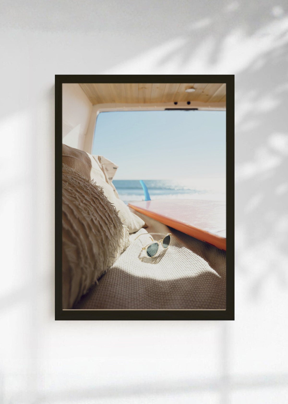Cuadro Decorativo Playa, Interior Combi Sombrero