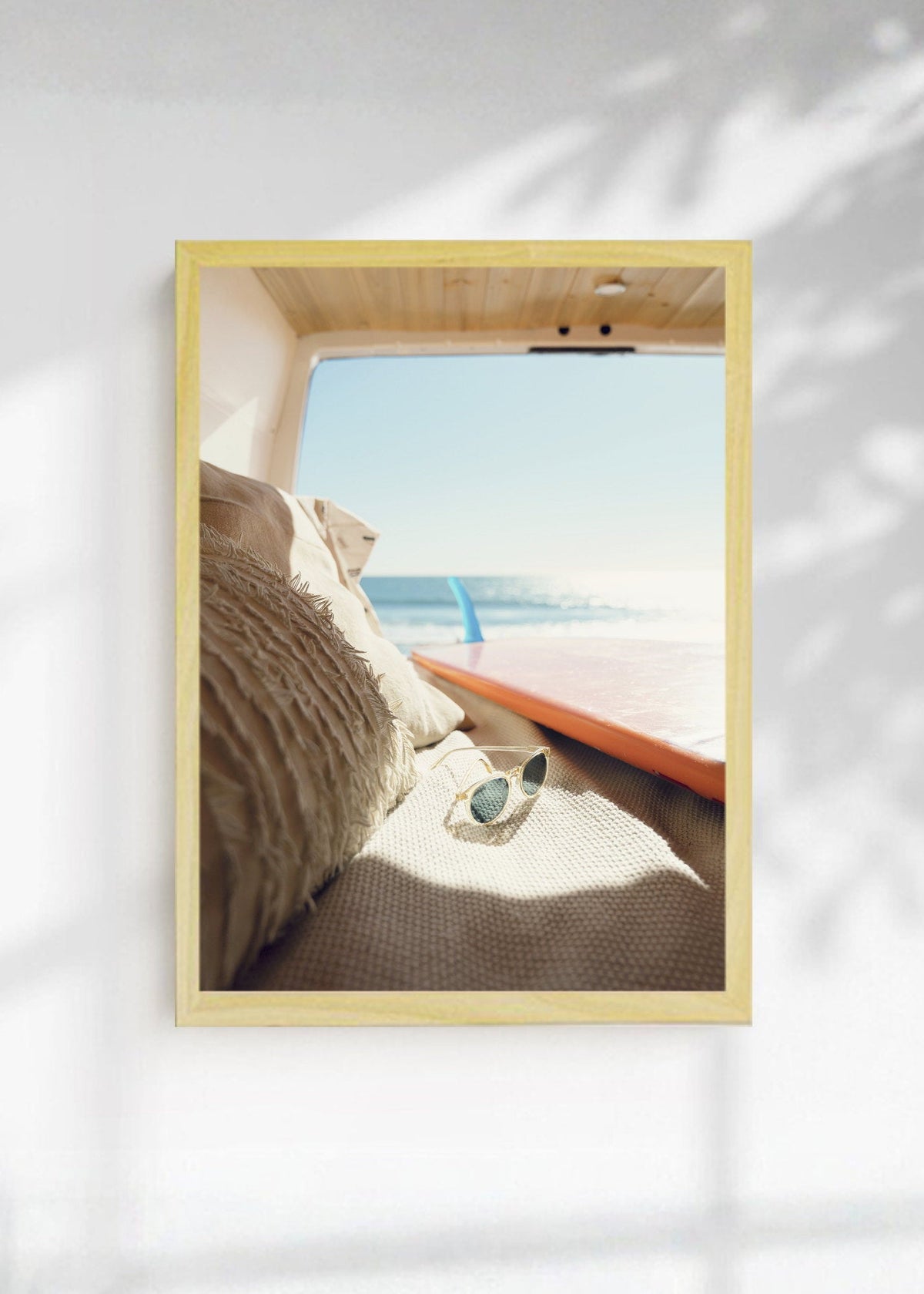 Cuadro Decorativo Playa, Interior Combi Sombrero