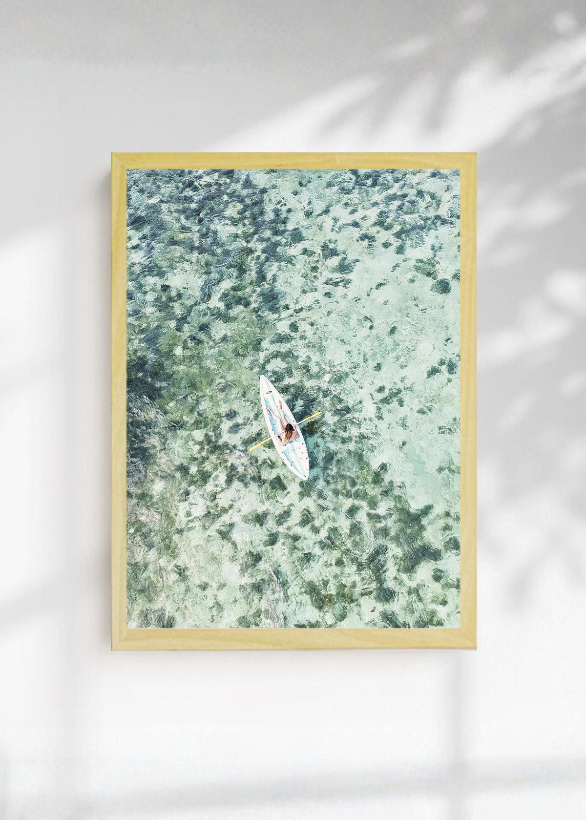 Cuadro Decorativo Playa, Kayak Agua Cristalina