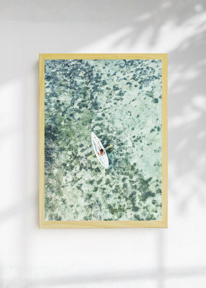 Cuadro Decorativo Playa, Kayak Agua Cristalina