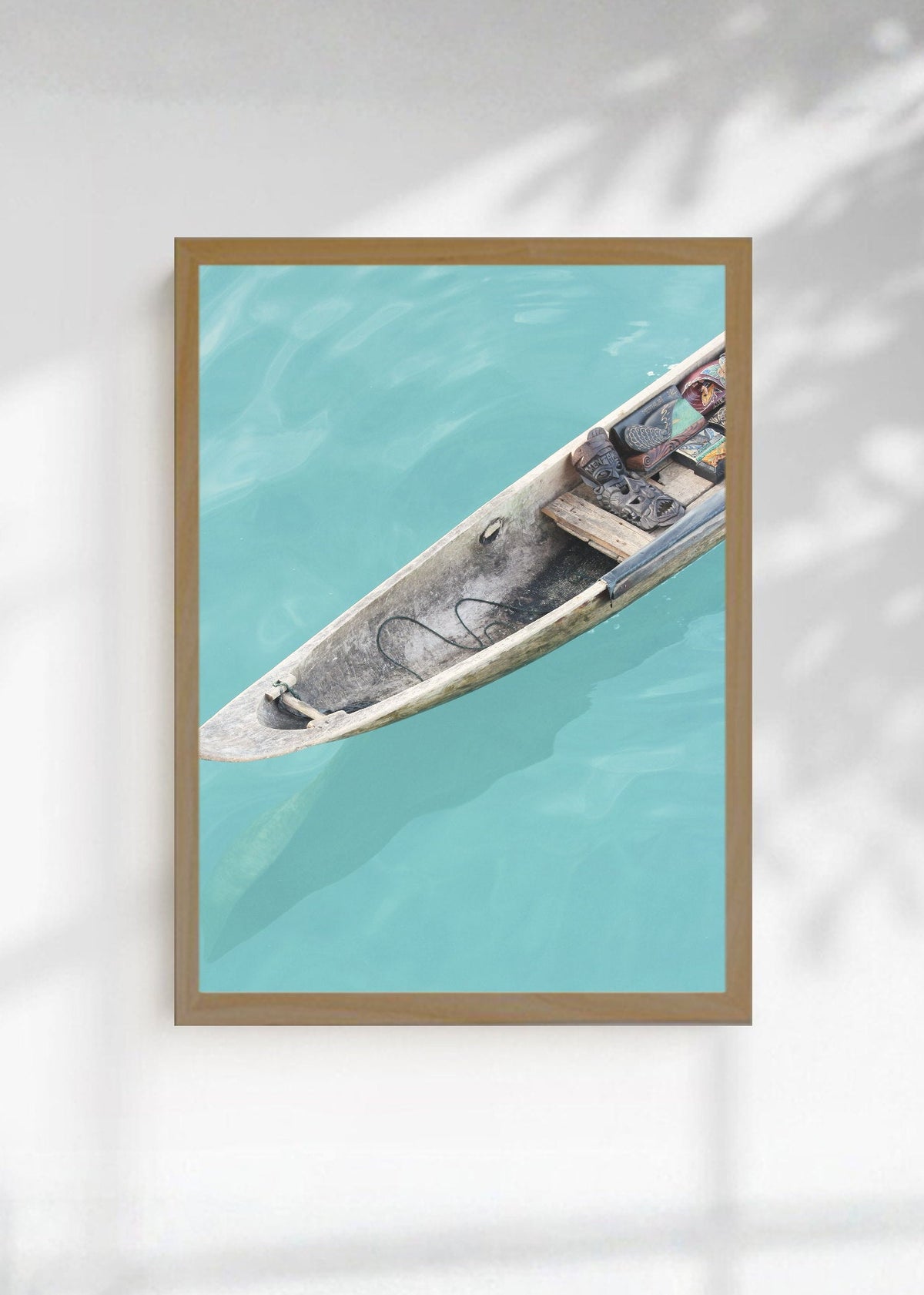 Cuadro Decorativo Playa, Kayak Transparente Turquesa