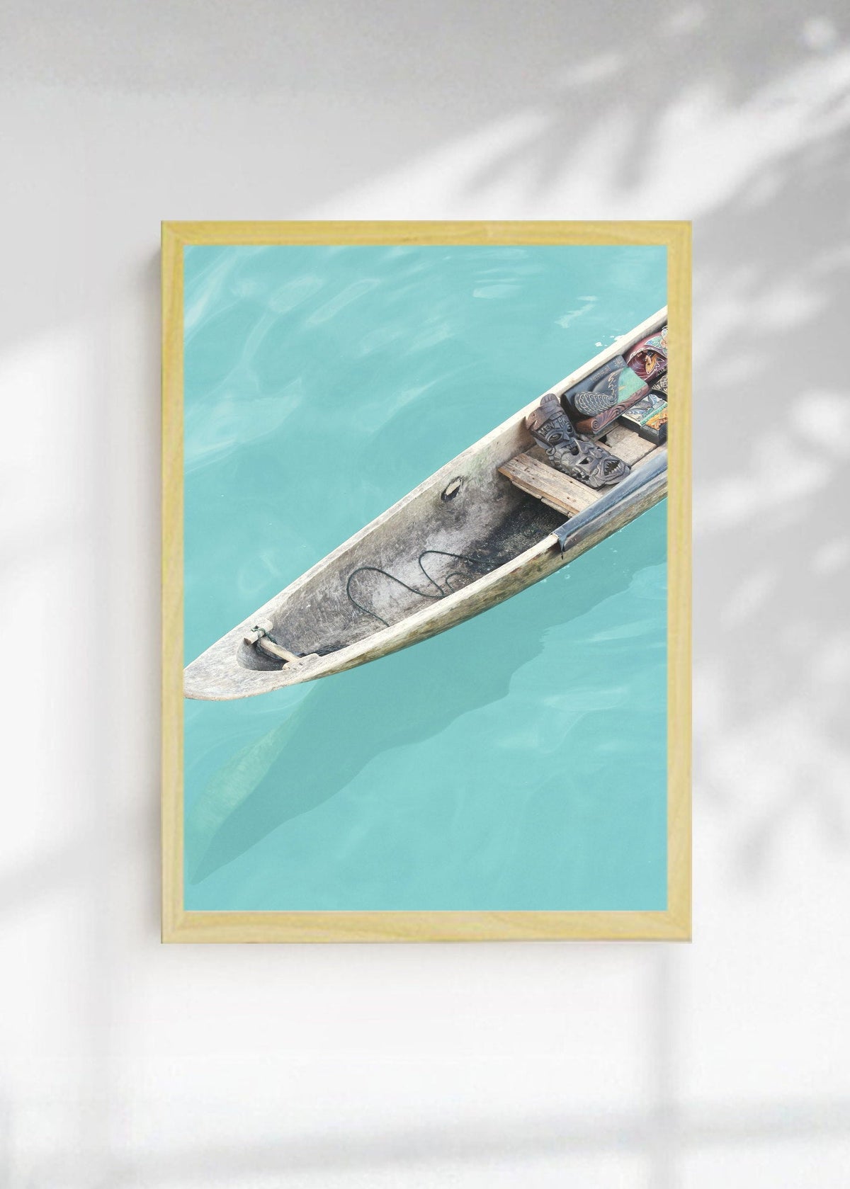 Cuadro Decorativo Playa, Kayak Transparente Turquesa