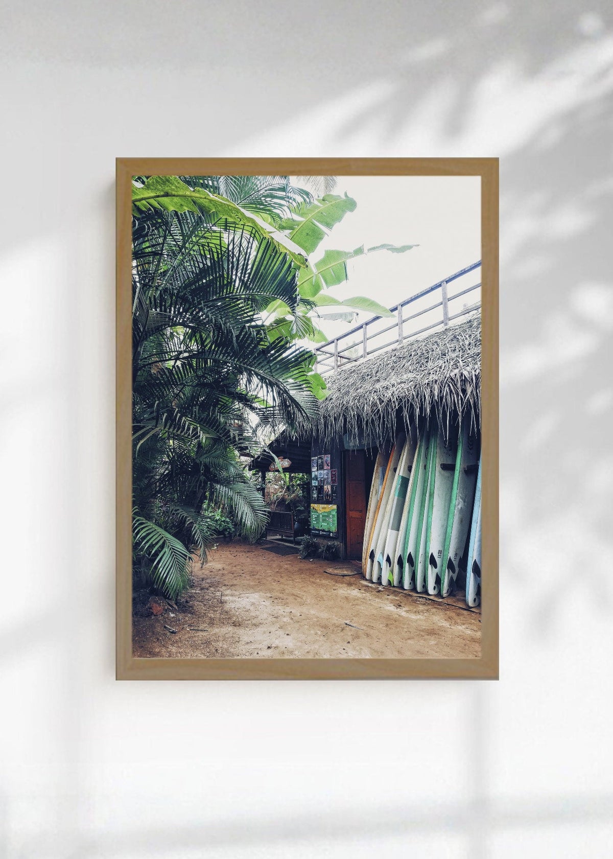 Cuadro Decorativo Playa, Local Surf Palmeras