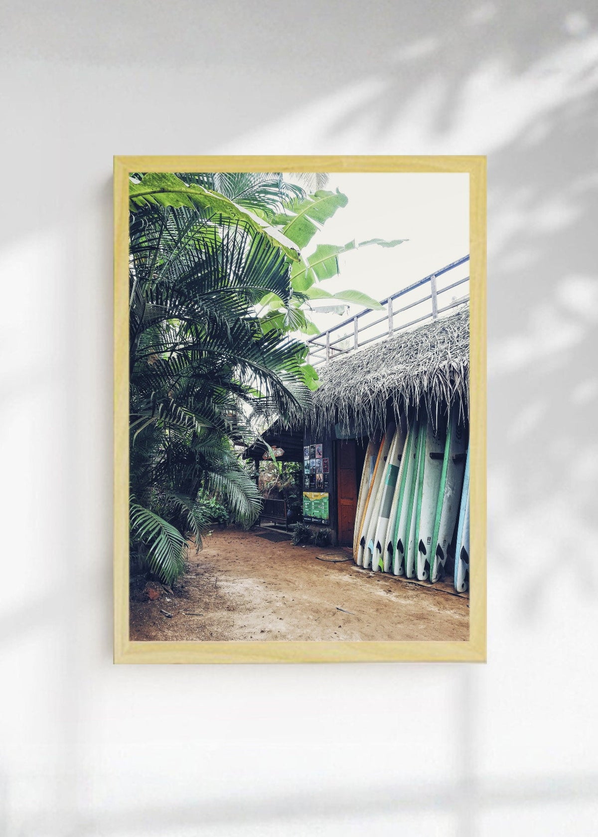 Cuadro Decorativo Playa, Local Surf Palmeras
