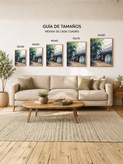 Cuadro Decorativo Playa, Local Surf Palmeras