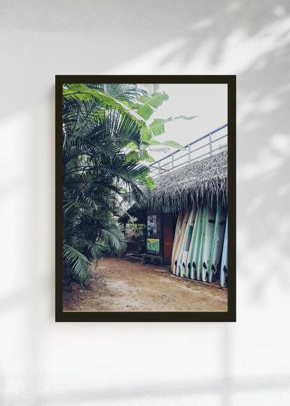 Cuadro Decorativo Playa, Local Surf Palmeras
