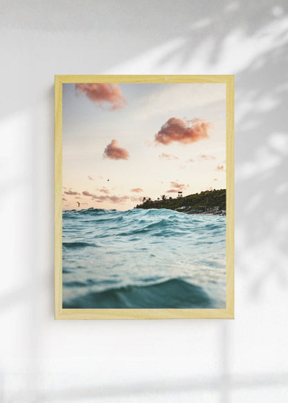 Cuadro Decorativo Playa, Mar Cielo Pastel