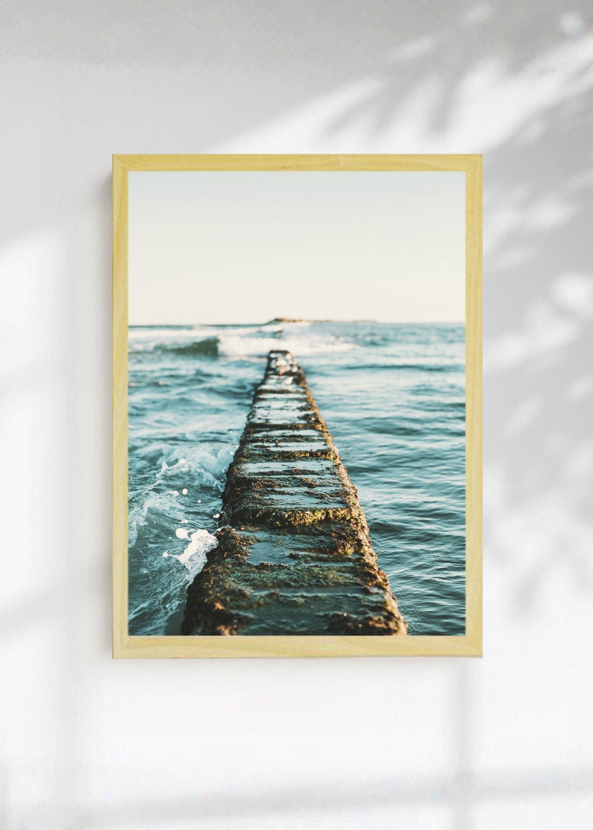 Cuadro Decorativo Playa, Muelle Madera Mar