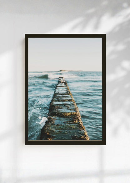 Cuadro Decorativo Playa, Muelle Madera Mar