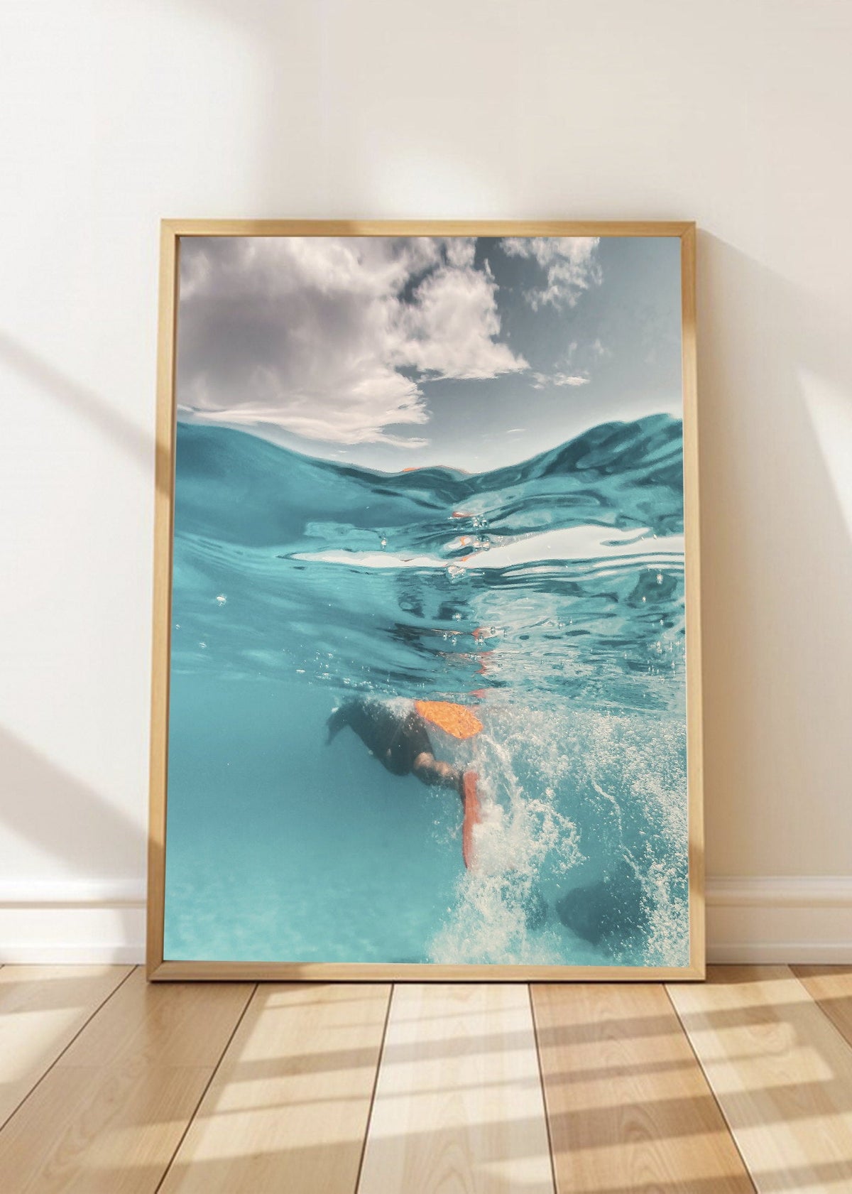 Cuadro Decorativo Playa, Nadador Bajo Agua