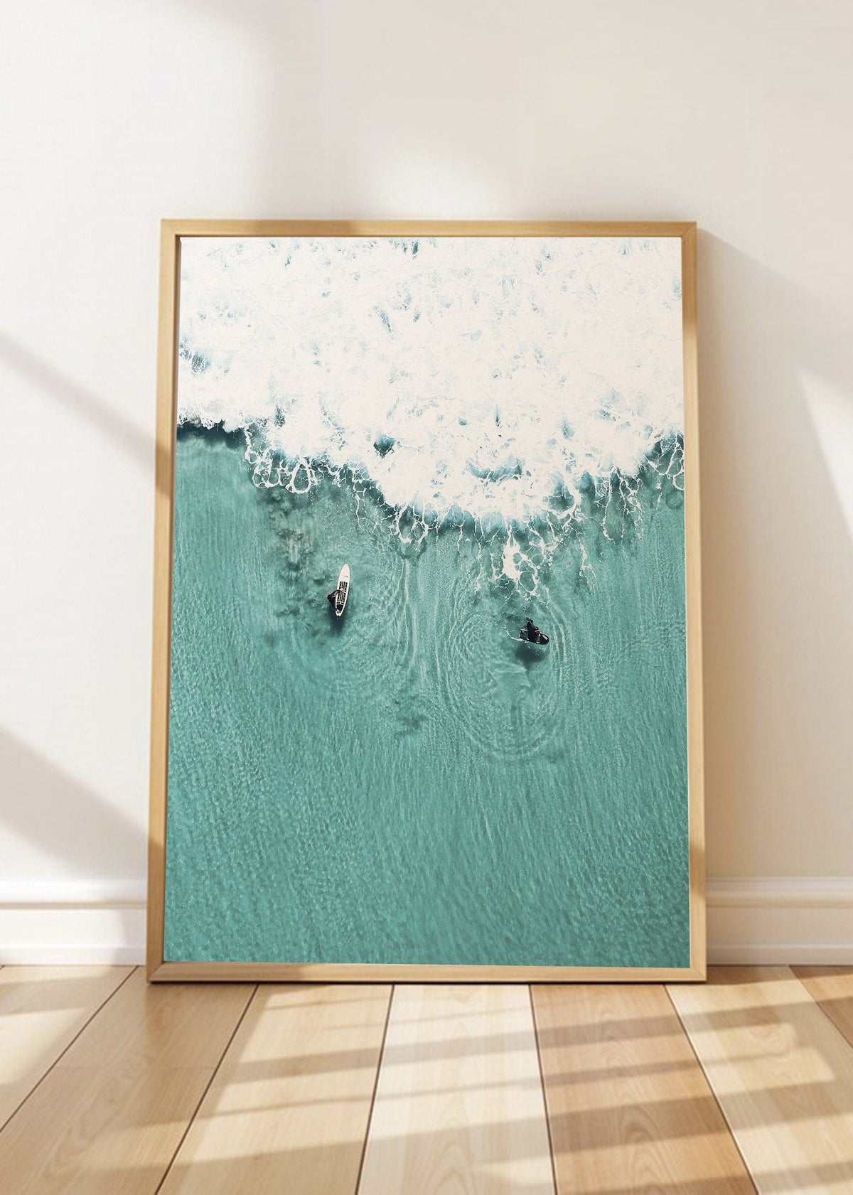 Cuadro Decorativo Playa, Nadador Espuma Turquesa