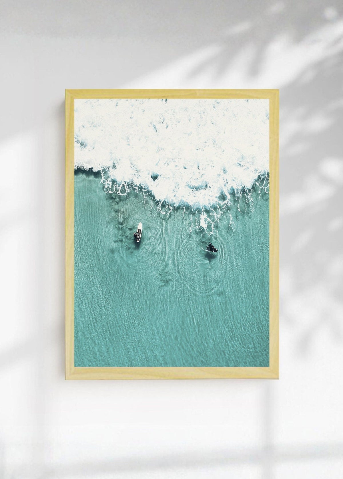 Cuadro Decorativo Playa, Nadador Espuma Turquesa