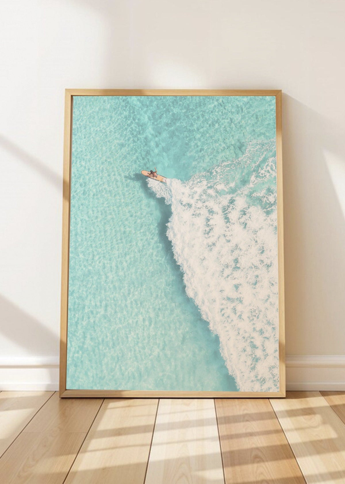 Cuadro Decorativo Playa, Nadadora Aérea Turquesa