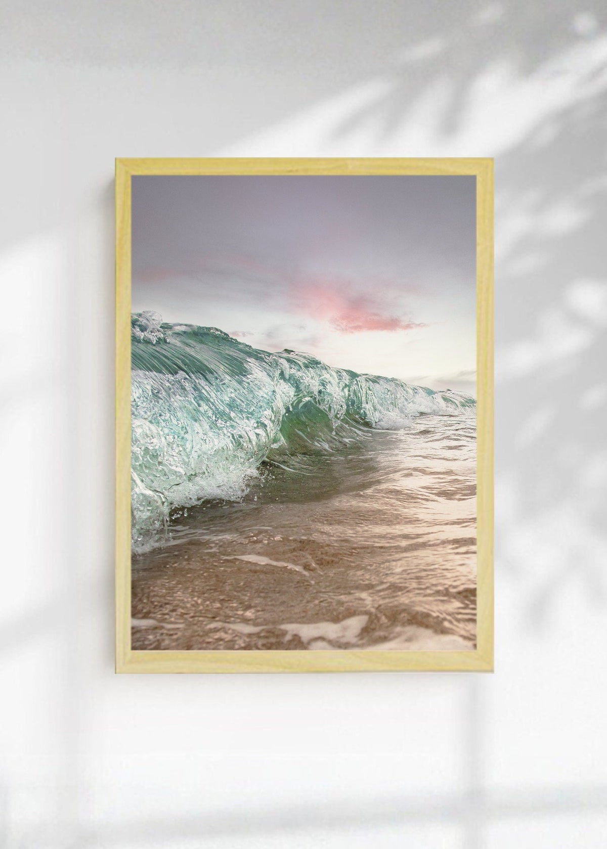Cuadro Decorativo Playa, Ola Enrollada Pastel