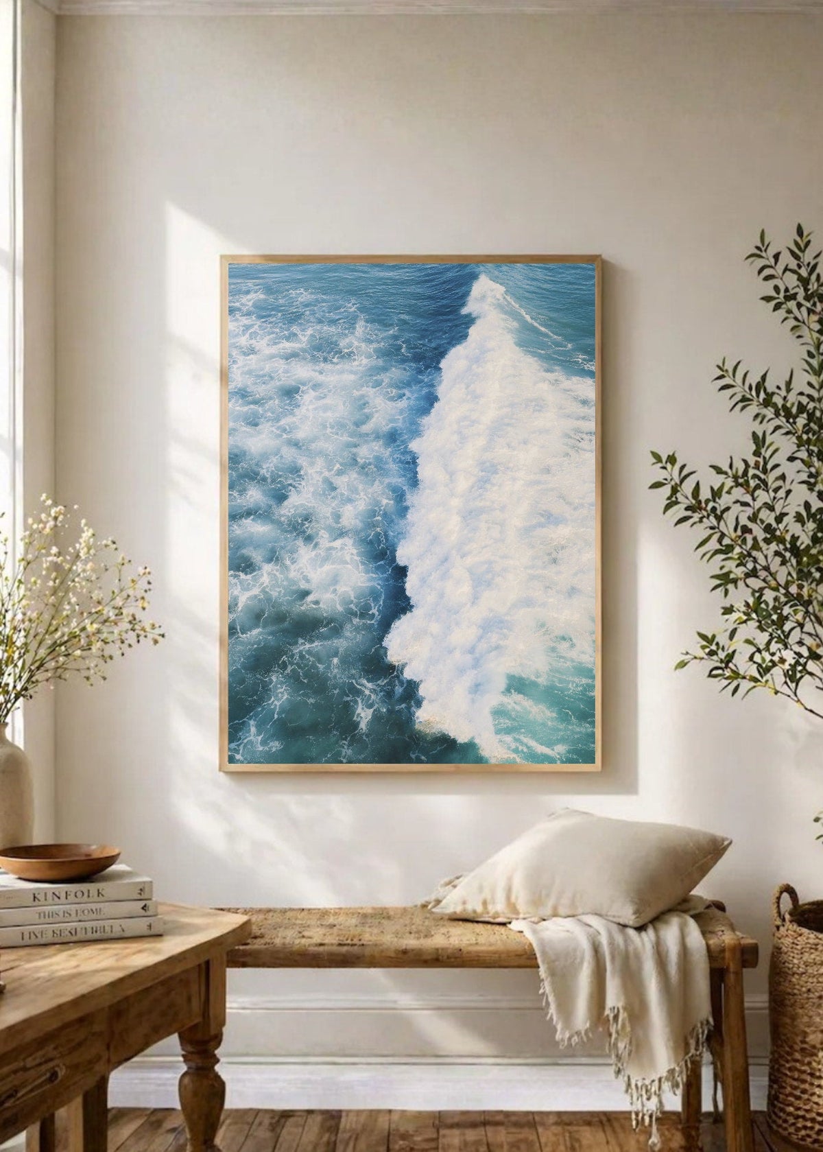Cuadro Decorativo Playa, Ola Espuma Blanca