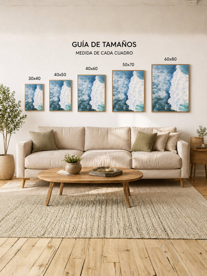 Cuadro Decorativo Playa, Ola Espuma Blanca