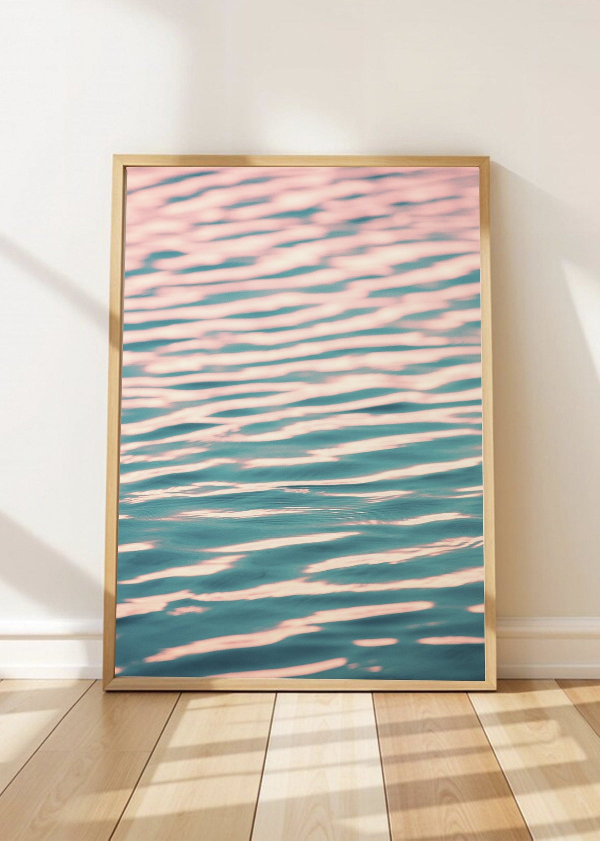 Cuadro Decorativo Playa, Ondas Agua Rosa