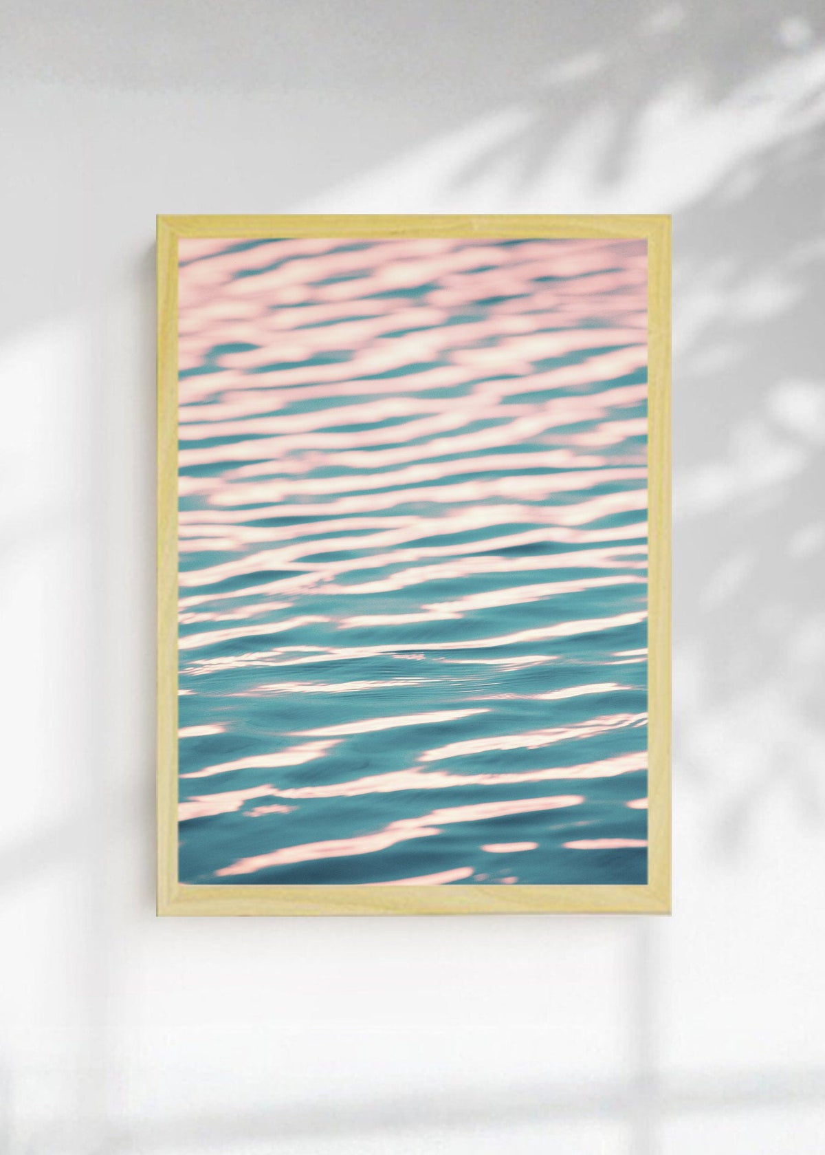 Cuadro Decorativo Playa, Ondas Agua Rosa