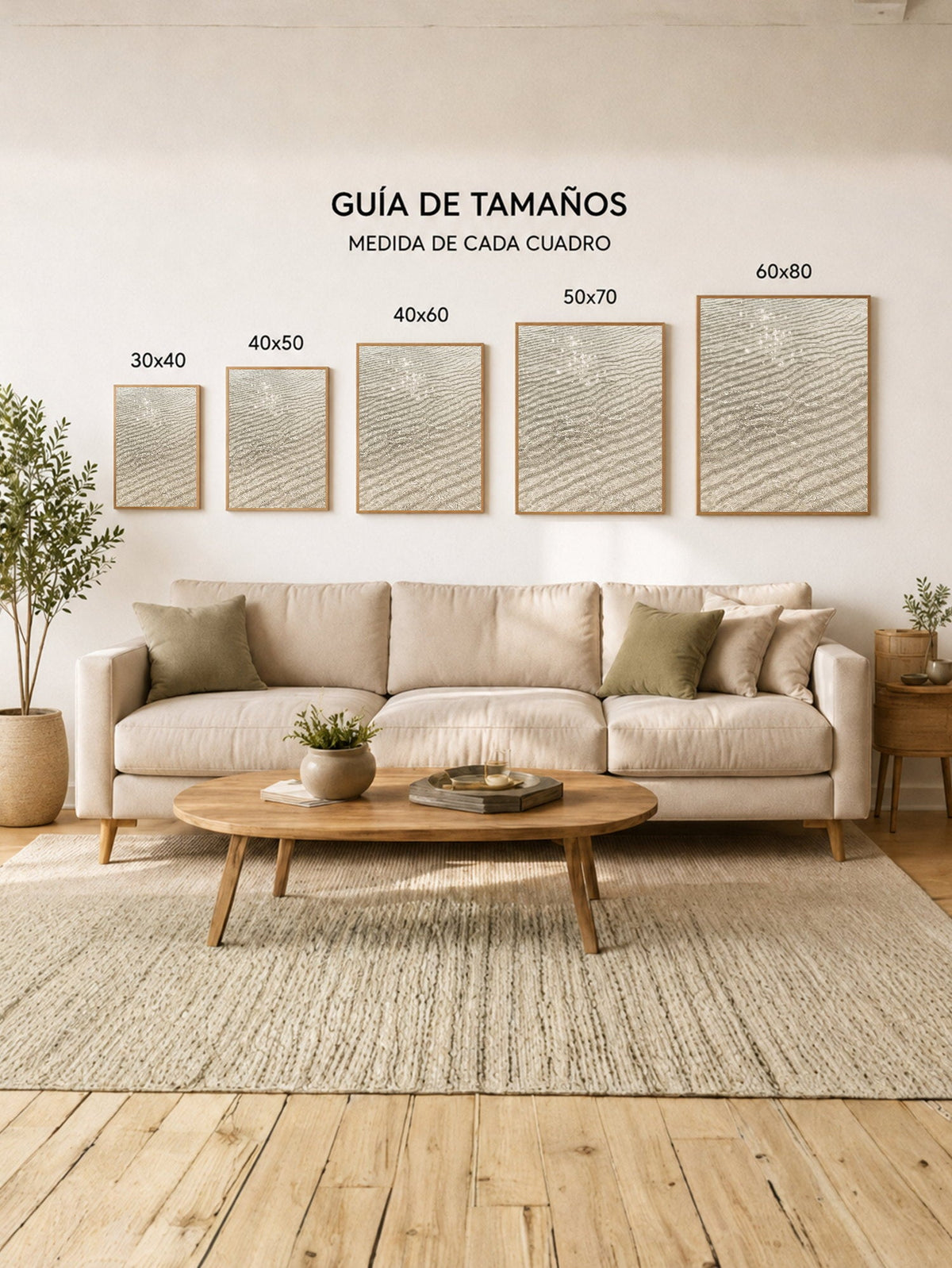 Cuadro Decorativo Playa, Ondas Arena Textura