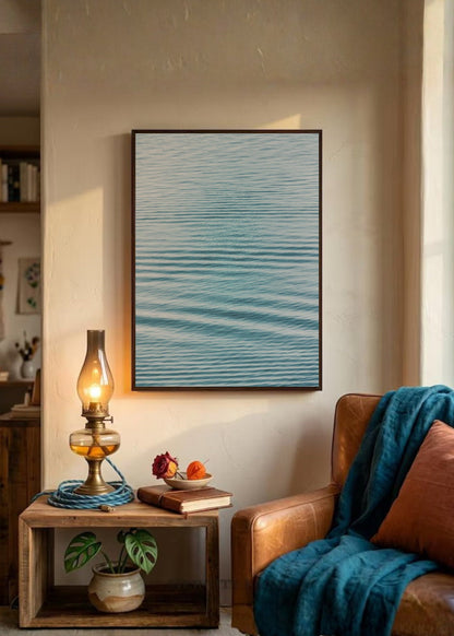 Cuadro Decorativo Playa, Ondas Azules Calma