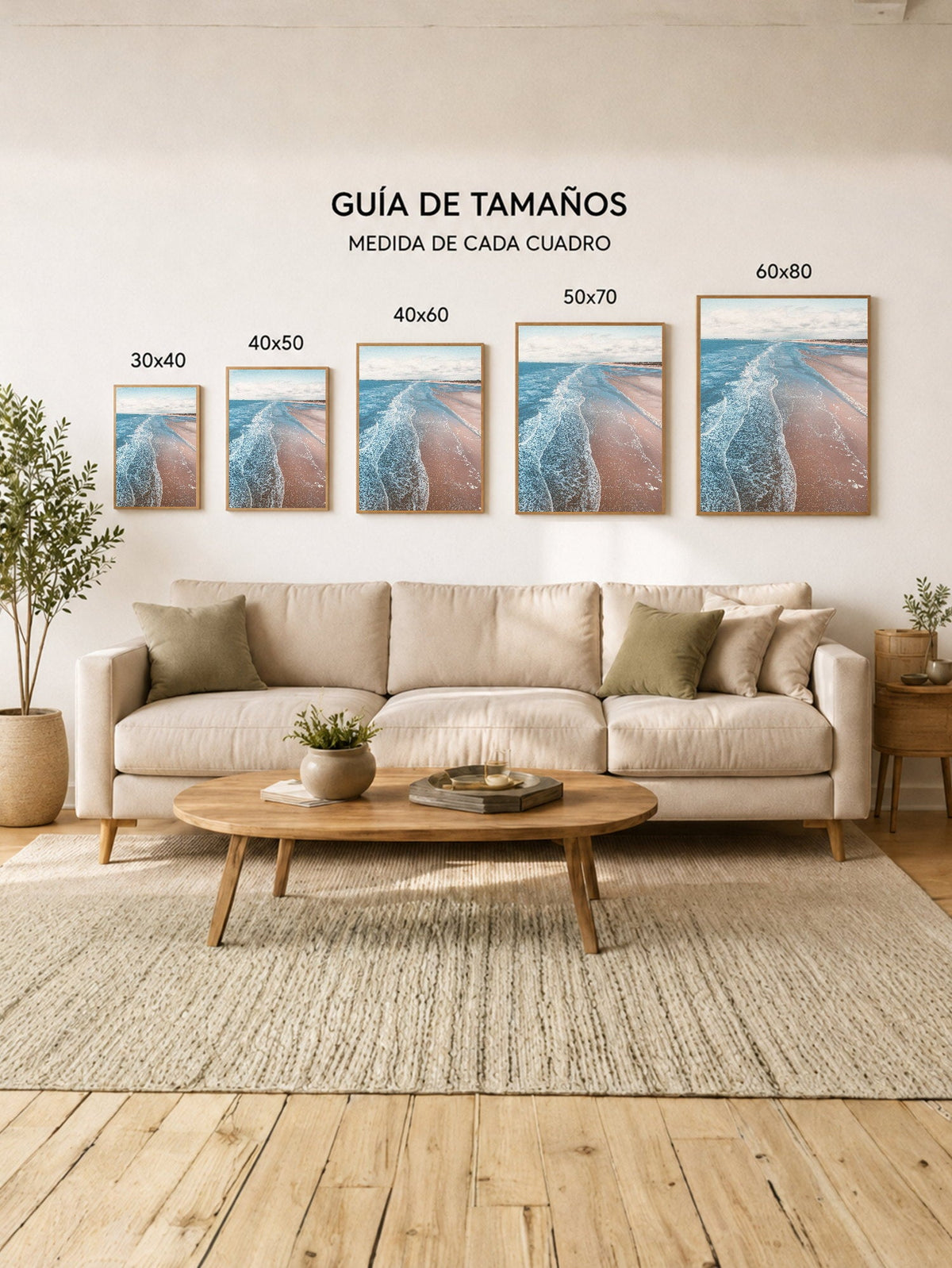 Cuadro Decorativo Playa, Orilla Curva Aérea