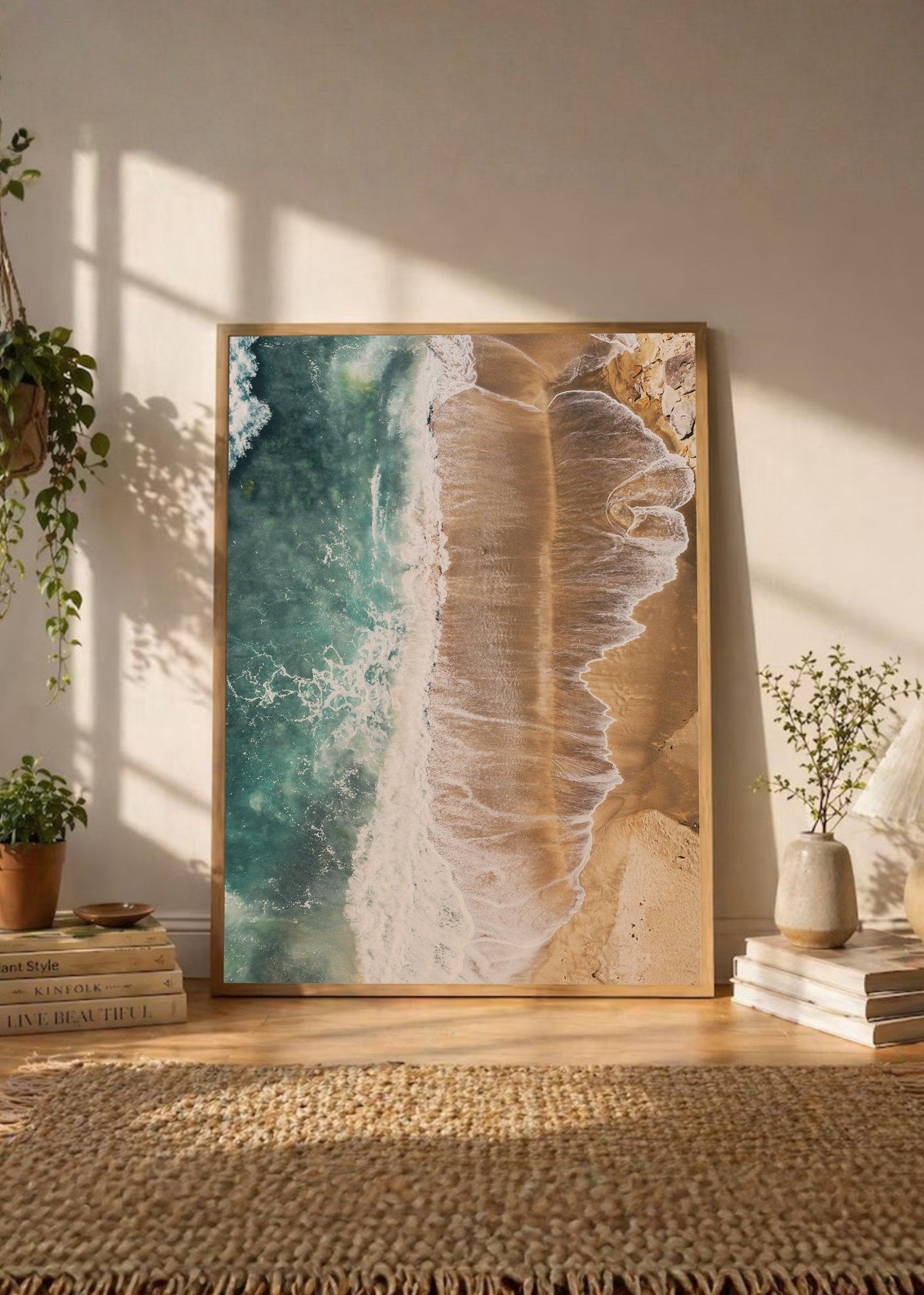 Cuadro Decorativo Playa, Orilla Espuma Aérea