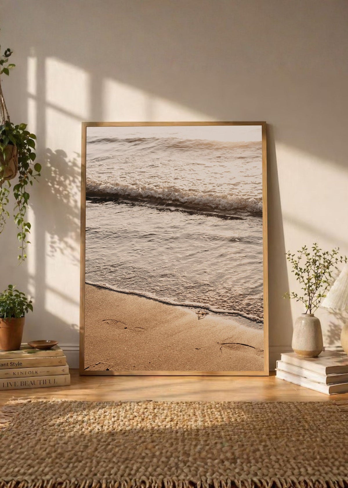 Cuadro Decorativo Playa, Orilla Suave Beige