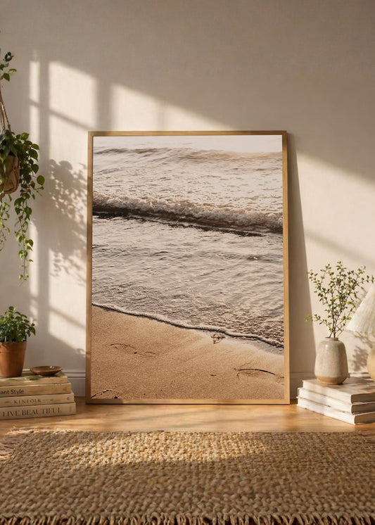 Cuadro Decorativo Playa, Orilla Suave Beige