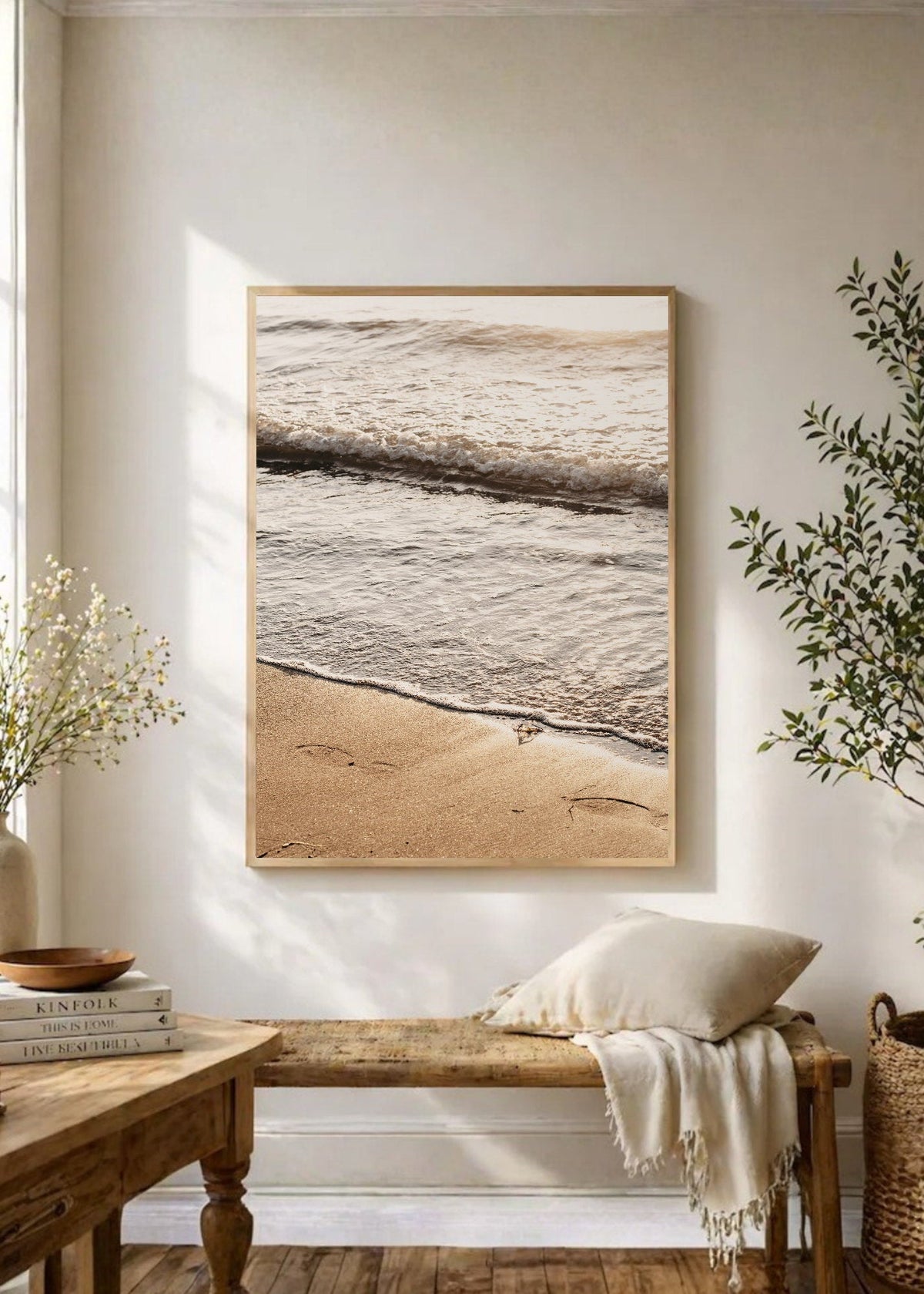 Cuadro Decorativo Playa, Orilla Suave Beige