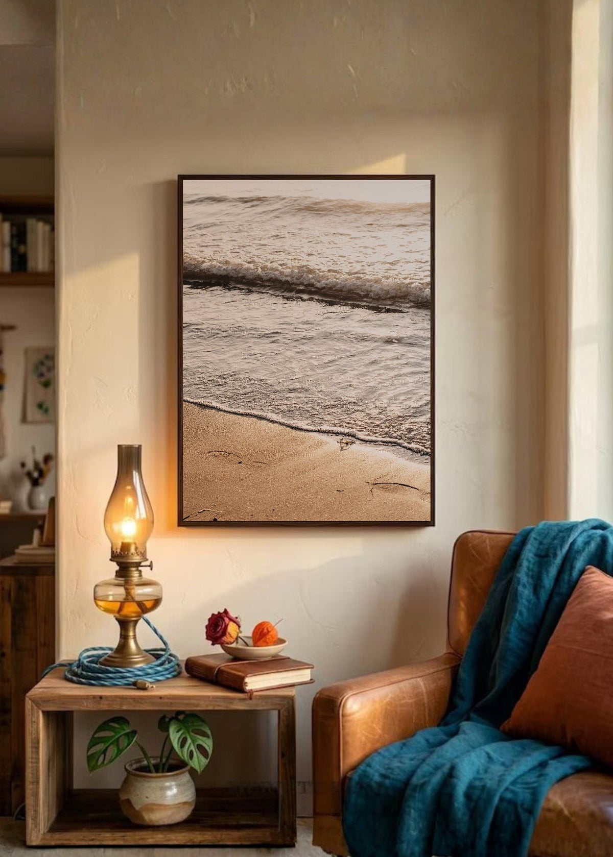 Cuadro Decorativo Playa, Orilla Suave Beige