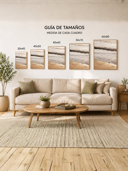 Cuadro Decorativo Playa, Orilla Suave Beige
