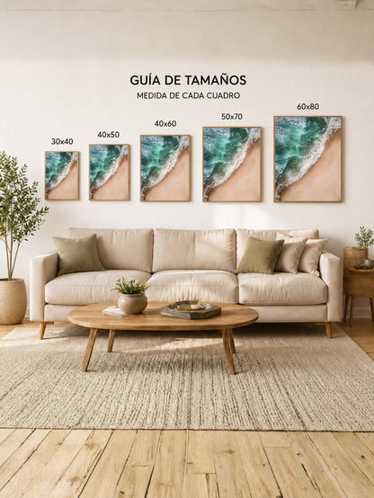 Cuadro Decorativo Playa, Orilla Verde Arena