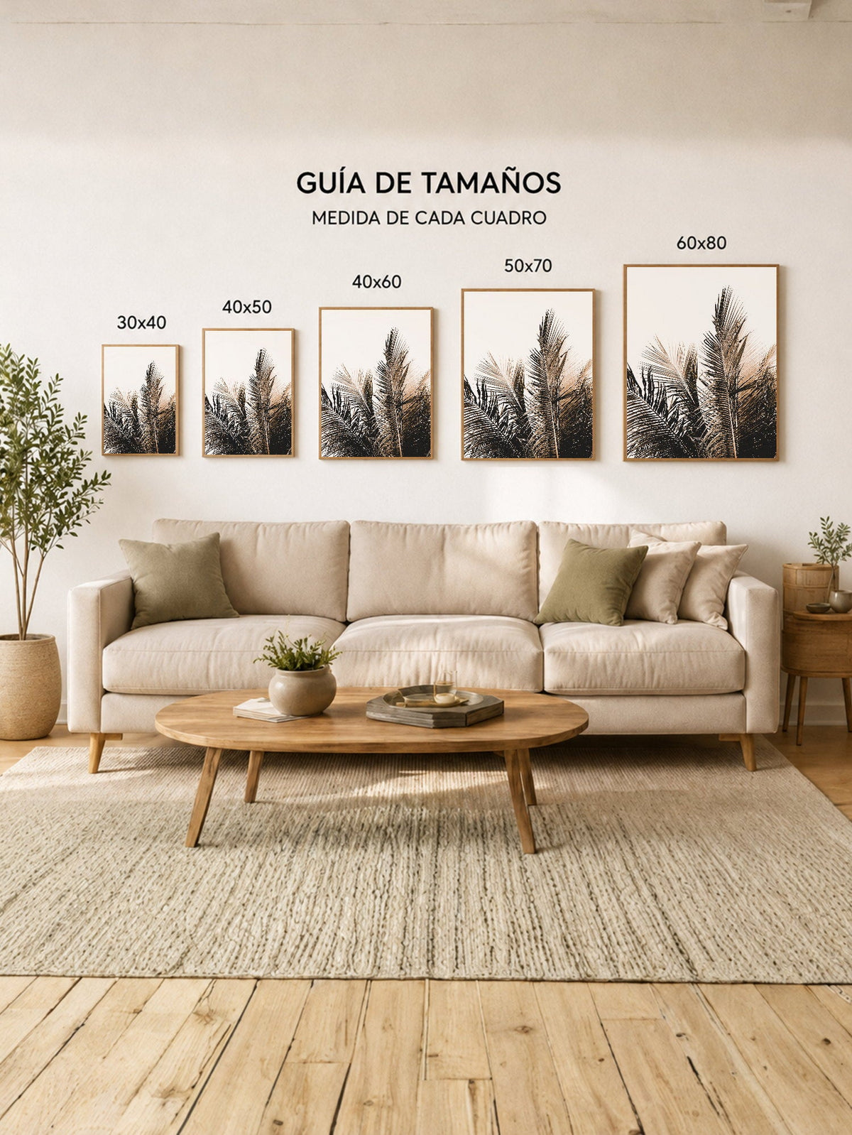 Cuadro Decorativo Playa, Palmas Cálidas Cielo
