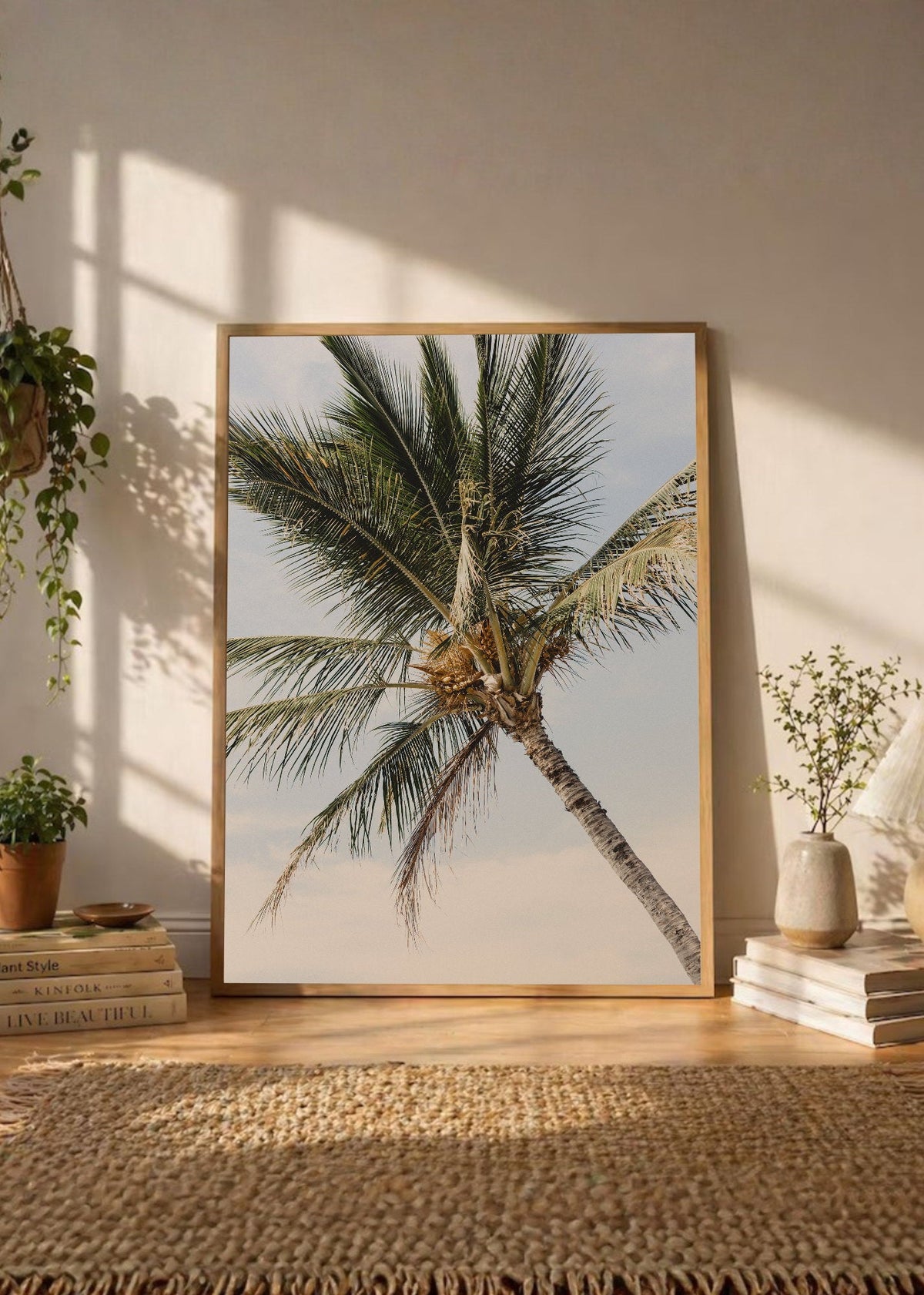 Cuadro Decorativo Playa, Palmera Contrapicado Cielo