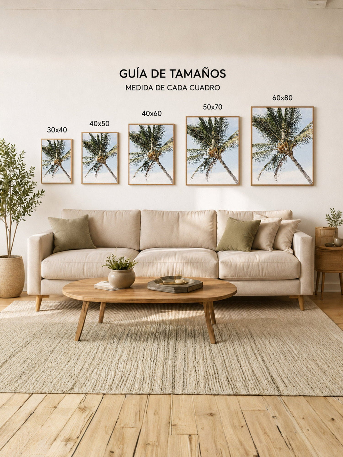 Cuadro Decorativo Playa, Palmera Contrapicado Cielo