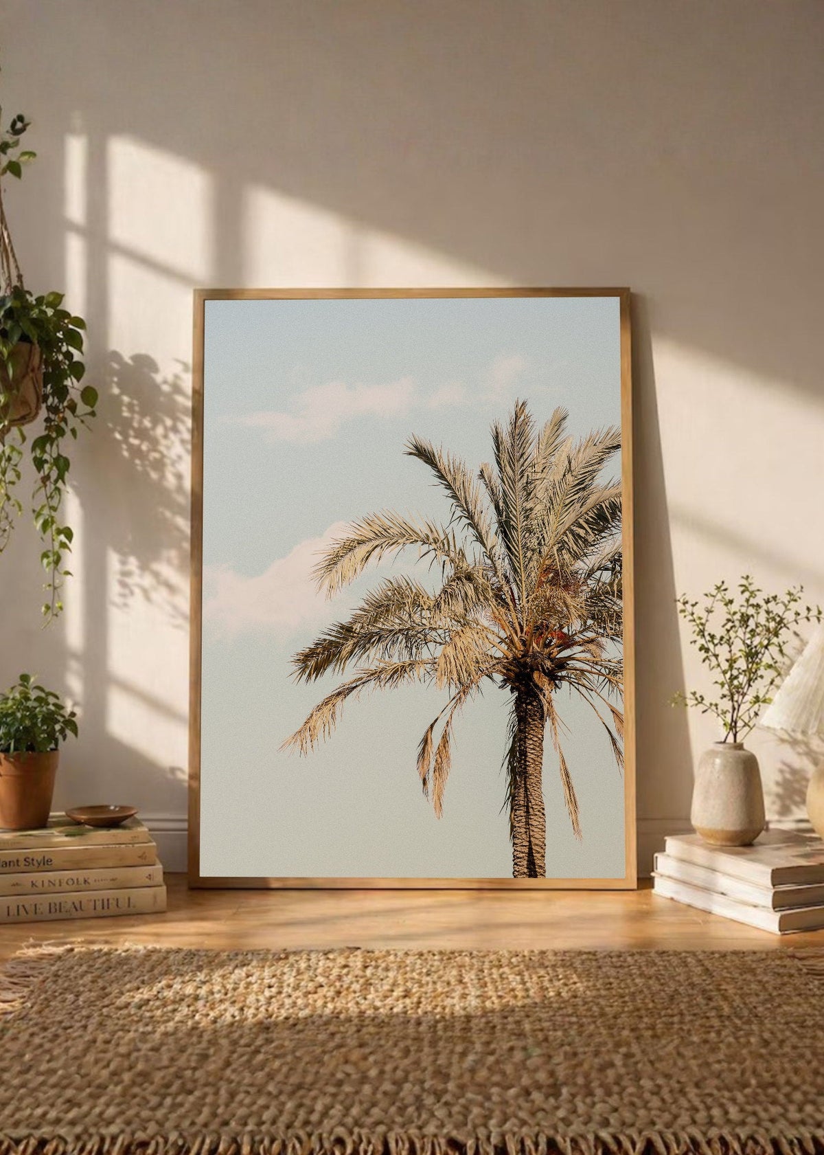 Cuadro Decorativo Playa, Palmera Datilera Beige