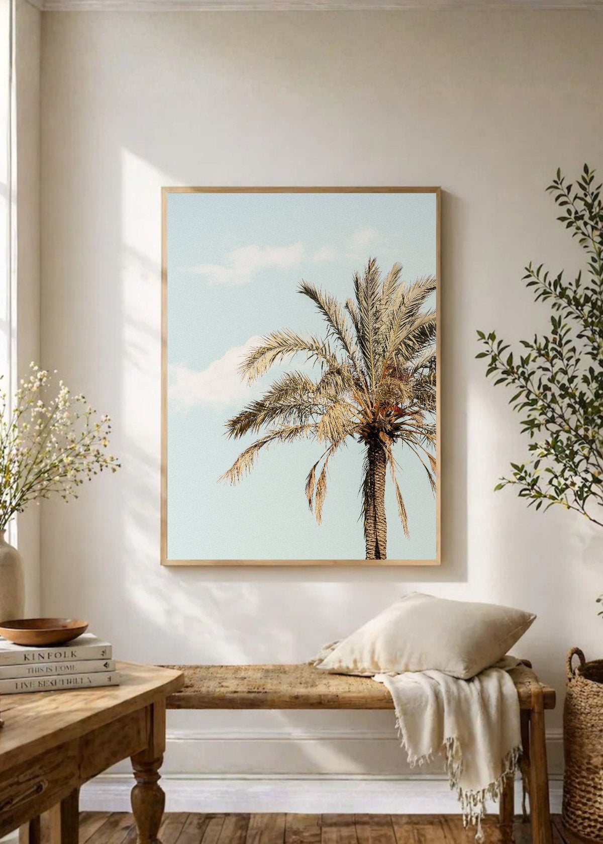 Cuadro Decorativo Playa, Palmera Datilera Beige
