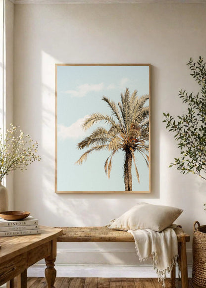 Cuadro Decorativo Playa, Palmera Datilera Beige