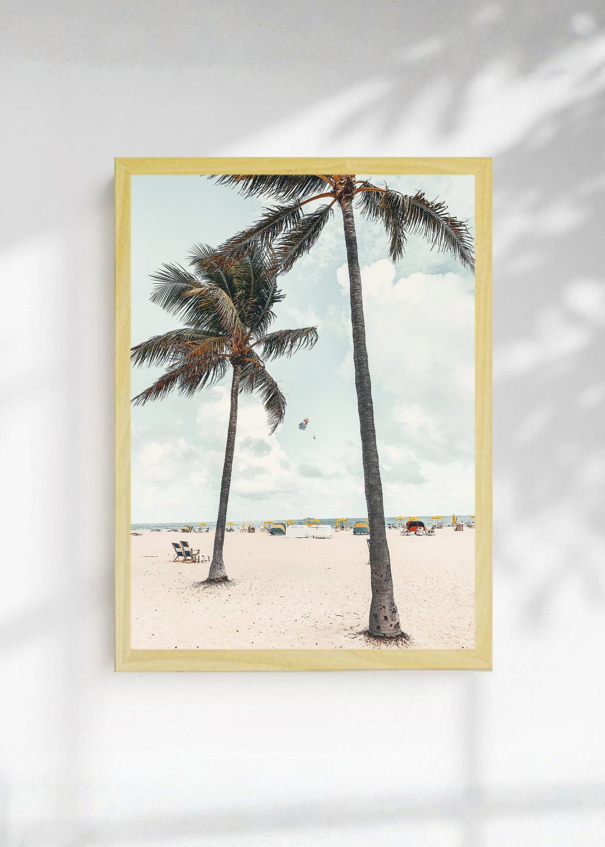 Cuadro Decorativo Playa, Palmeras Arena Blanca